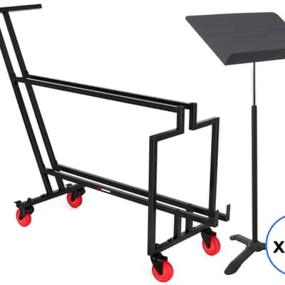 Gator Frameworks Sheet Music Stand Cart with 12 Stands image 2