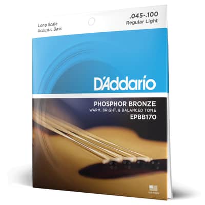 D'Addario EPBB170 Phosphor Bronze Acoustic Bass Strings, Long Scale, 45-100 image 1