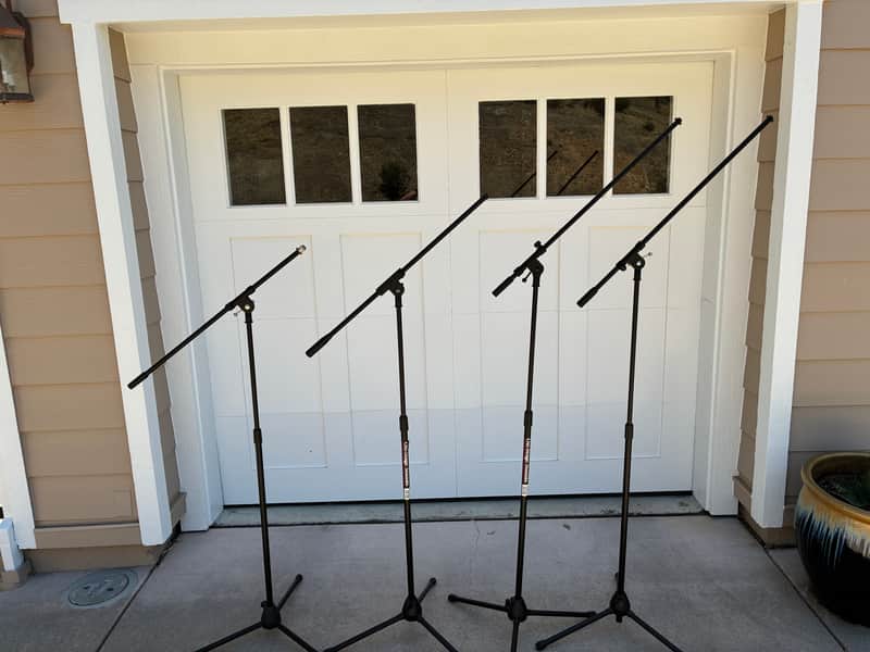 On-Stage MS7701B Euroboom Microphone Stands (4) 2010s - Black Bild 1