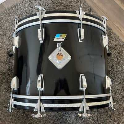 1980s Ludwig Hollywood Drum Set – Original Black Cortex – 6‑Ply Maple – B/O Badges image 15