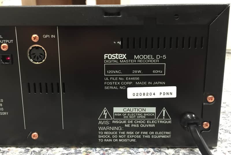 Fostex D-5 DAT Professional Digital Master Recorder | Reverb