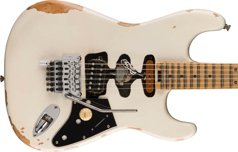 Pre-Order! EVH Frankie relic electric guitar in white finish image 1