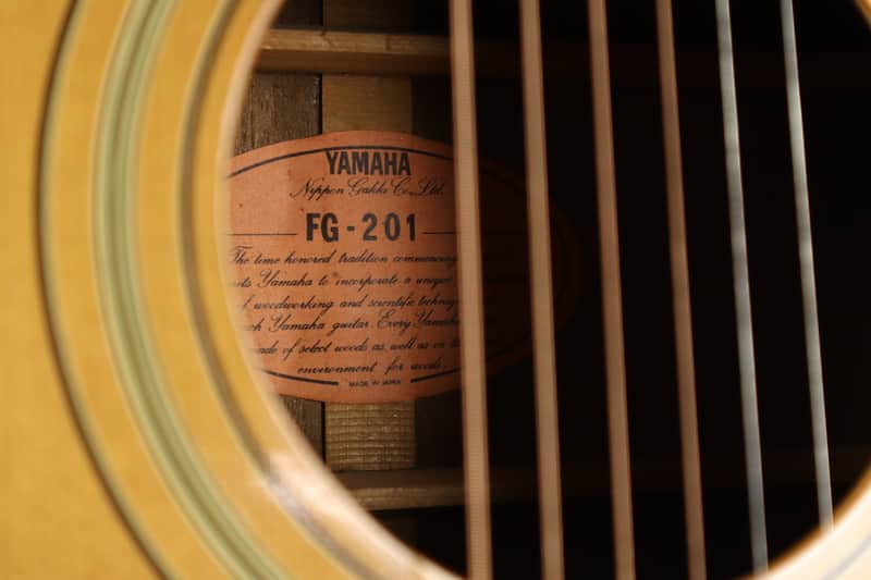 Vintage Yamaha Japan FG-201 Mahogany Natural Acoustic Guitar | Reverb