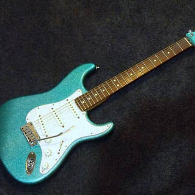 2001 Fender Mars Music Short-Run / Special Edition Crossroads Stratocaster - Teal Sparkle image 1