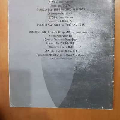 Original Digitech GNX1 Owner's Manual + Warranty Card - Case Candy image 4