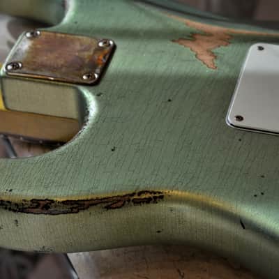 Fender Stratocaster Relic Nitro Green Sparkle Custom Shop Fat 50's image 19