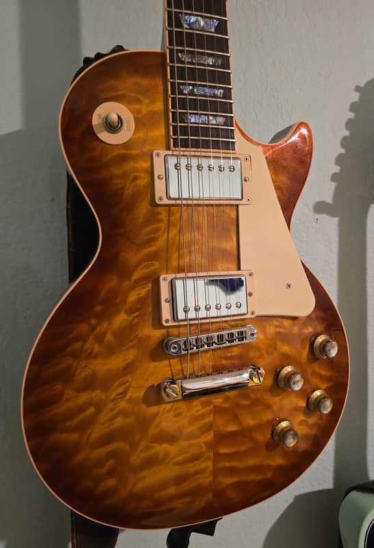 Gibson Les Paul Standard Premium Quilt 2015- Honeyburst Perimeter Candy image 1