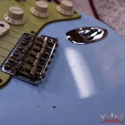 Fender Custom Shop 1962 Stratocaster Hand-Wound Pickups AAA Dark Rosewood Slab Board Relic Sonic Blue image 9