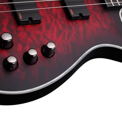 Schecter Hellraiser Extreme-5 Crimson Red Burst Satin image 4