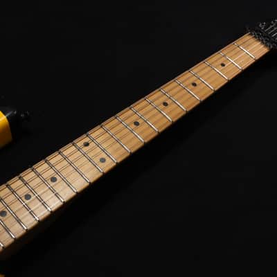 EVH Striped Series Frankenstein Frankie Electric Guitar - Black with Yellow Stripes, Relic 103 image 10