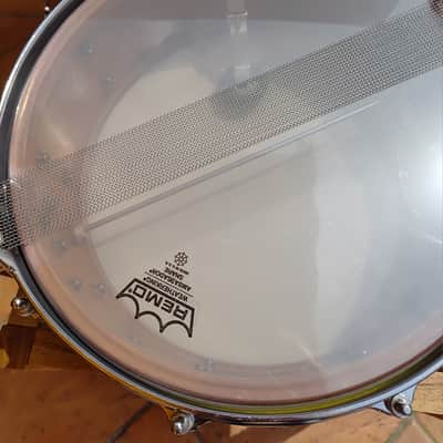 Superstar Mastercraft Artwood  5"x14" Snare Drum with Kingbeat parallel Strainer and rerings shell image 7