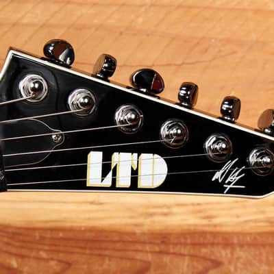 ESP JEFF HANNEMAN LTD JH600 Slayer Signature Axe Black w/ Dagger Inlays 10518 image 10