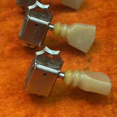 Vintage Kluson Deluxe Single Line Double Ring Tuners Gibson 1960 1961 1962 1963 1964 Les Paul SG 335 - Nickel image 2