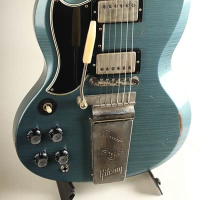 1964 Gibson SG Pelham Blue Maestro Murphy Lab Heavy Aged Left Handed image 3