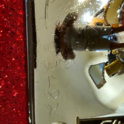 Vintage 1970s Slingerland 14x20 Bass Drum Project - 20" Red Sparkle Rewrap - No Badge - Missing Spur image 7