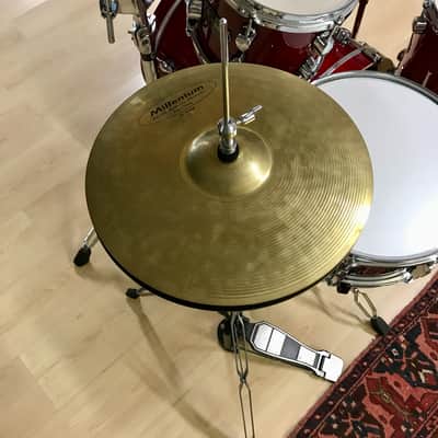 Xdrum Pro Stage Kit 3 Pc All Maple + Dixon Snare + Hardware + Cymbals - Red image 7