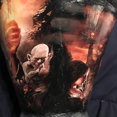 ARTISTIC LORD OF THE RINGS HAND DRUM BY COYOTE ARTS BY TRACY JON POWELL OF UTAH image 12