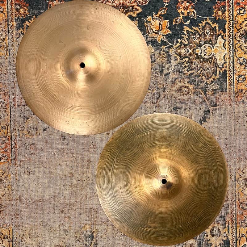 Vintage Zildjian 1960s New Beat 14” Hihats 914 1197 g DRY LIGHT! AMAZING Tone! EARLY NEW BEATS image 1