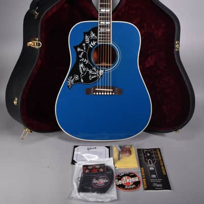2021 Gibson Custom Shop Ltd Ed Hummingbird Acoustic-Electric Guitar | Big Sky Blue Finish W/OHSC image 1