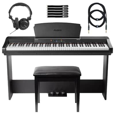 Alesis PRESTIGE 88-Key Digital Piano with Piano Stand & Bench image 1