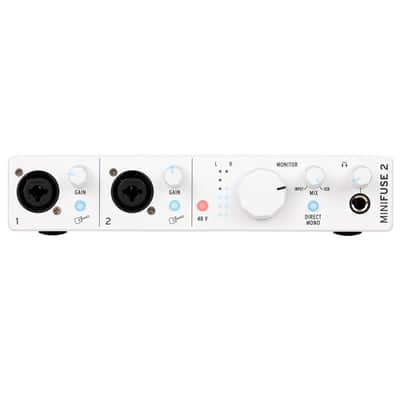 Arturia MiniFuse Recording Pack - USB Audio Interface Bundle with Condenser Microphone, Headphones, and Creative Software for Recording, Streaming, and Podcasting, White image 6