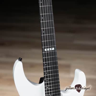 ESP E-II M-I NT Neck Thru Fishman Guitar w/ Case – Snow White image 4