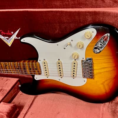 Fender Stratocaster, Limited Edition, Journeyman Relic, Closet Classic Hardware, Roasted 3A Flame Maple Neck, 1958 - Chocolate 3-Colour Sunburst image 5