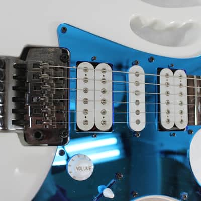 Blue Mirror Front route HSH Pickguard fits* Ibanez (tm) Jem JR image 7