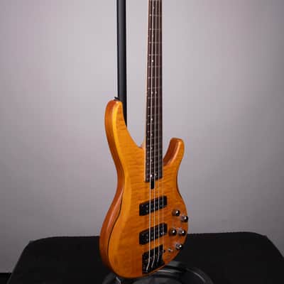 Yamaha TRBX604FM 4-string Bass Guitar - Matte Amber image 3
