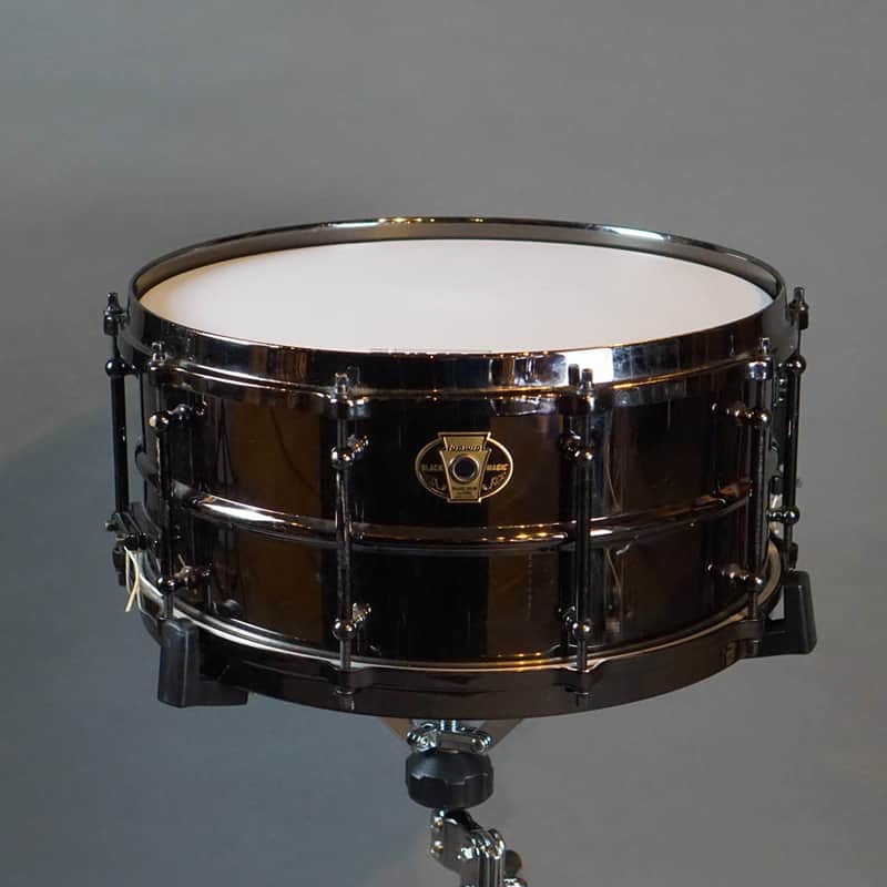 Ludwig LW6514 Black Magic 6.5x14" 10-Lug Brass Snare Drum 2009 - 2022 - Black Nickel-Plated image 1