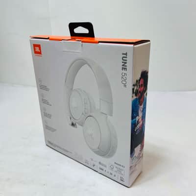 JBL Tune 520BT Wireless Over-Ear Headphones Pure Bass Sound White JBLT520BTWHTAM image 2