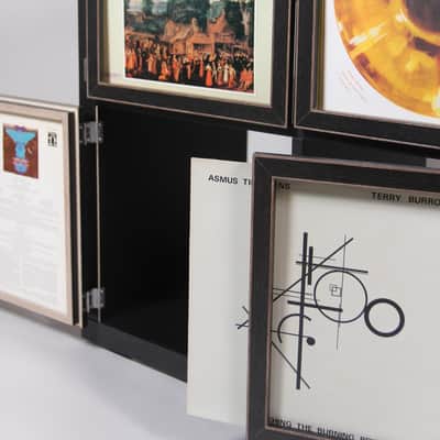 2 pcs IKEA Kallax Shelf Black Brown LP Art Frame Door for Vinyl Record Storage Cabinet / Cube Hack Custom Picture Album NowPlaying Music 33rpm 12" Clear Box Freaks Cover Jacket Decor Stand Display Ideas Mint Analog Disc Case Audio Unit Wood furniture Dj image 4