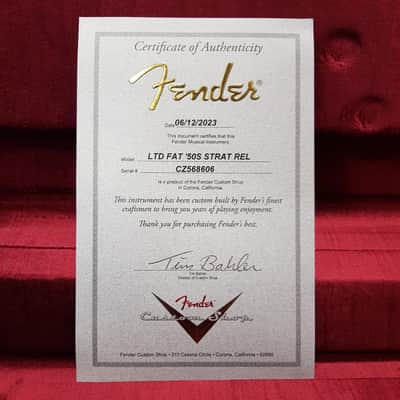 FENDER - Custom Shop Limited Fat 50s Stratocaster Relic Aged India Ivory 9235001501 image 3