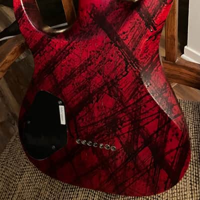 Solar Guitars A2.7CANIBALISMO+ 2024 - BLOOD RED OPEN PORE W BLOOD SPLATTER image 4