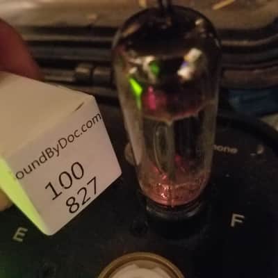 Tung-Sol etc. Matched Pair (2) black plate 6CG7 tNOS AT1000 TESTED Vacuum Tubes dual triode 1954-1960 image 7