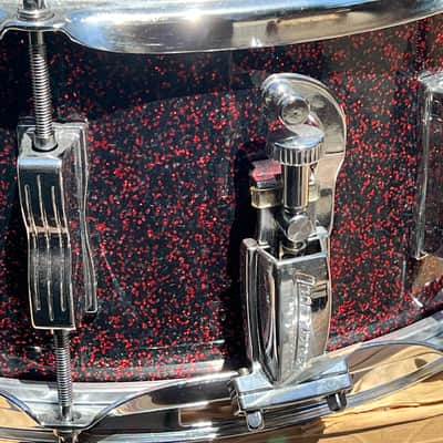 Ludwig CLUB DATE SPECIAL EDITION RUBY RED SPARKLE SNARE DRUM 2010-2019 image 6