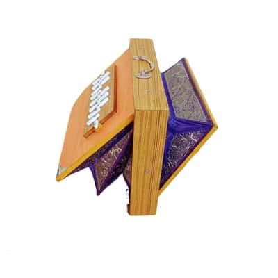 Shruti Box With Padale Indian Orange Teak Plywood Classic Shruti Box/Case 13 Stopper Musical Instrument For Bhajan Kirtan/Sound Therapy image 5