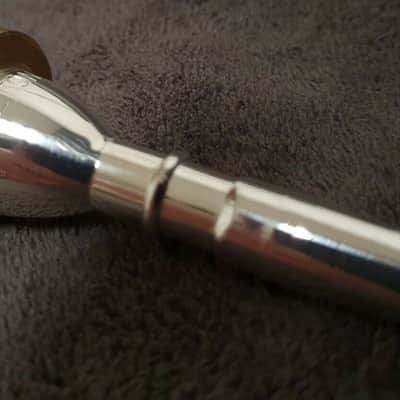 HOLTON cornet mouthpiece, silver and gold 24K plated image 4