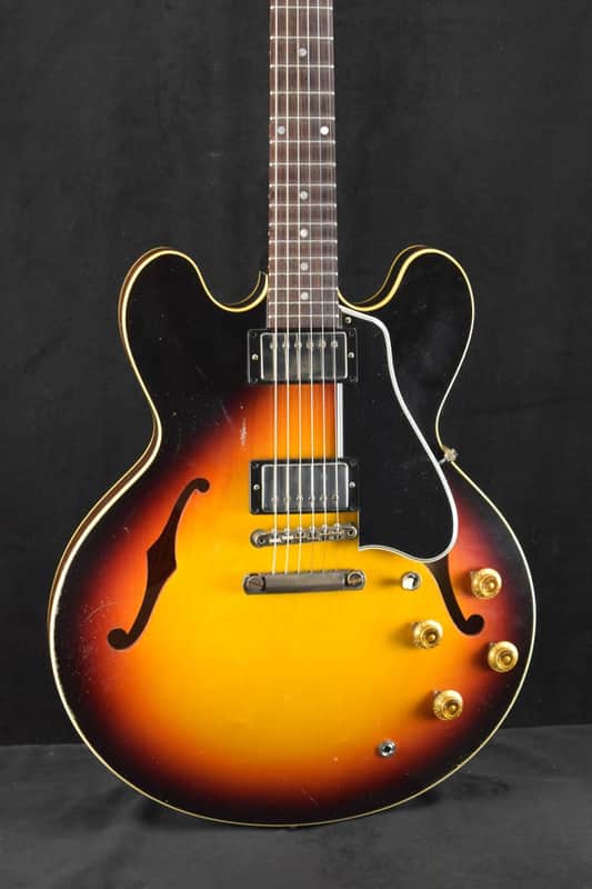 Gibson Murphy Lab 1958 ES-335 Reissue Tri-Burst Light Aged image 1