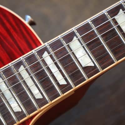 2012 Gibson Custom Les Paul Class 5 Electric Guitar Red Tiger + COA OHSC image 9