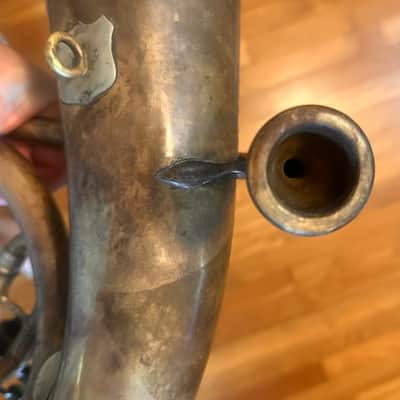 Anton Füller No. 188 Antique Tenor Horn – Graslitz i/B Bohemia – Abalone Keys – Fully Playable image 7