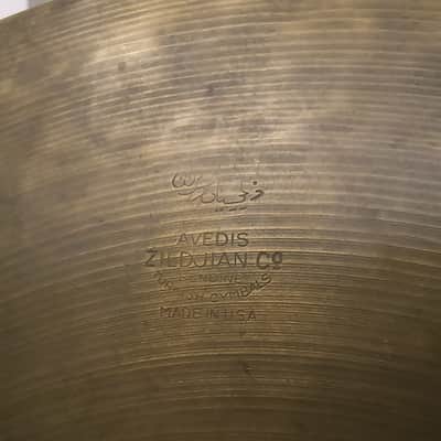 Vintage 1940s A Avedis Zildjian Trans Transition Stamp 15" Cymbal 1425g image 3