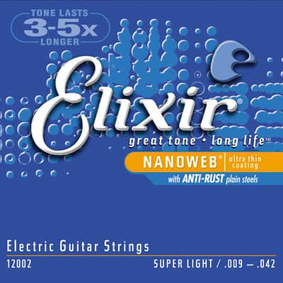 Elixir Nanoweb Electric Guitar Strings .009 - .042