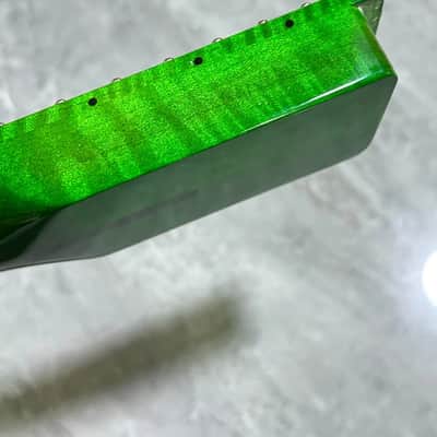 Green AAA Stainless steel 22fret 25.5inch flame Maple Electric guitar neck part image 4