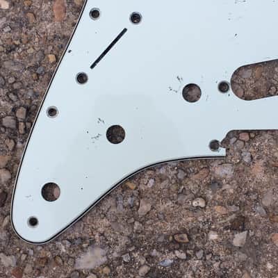 Lefty Vintage Fender 1962 Reissue Mint Green Strat Guitar Pickguard 3-ply Aged Relic image 2