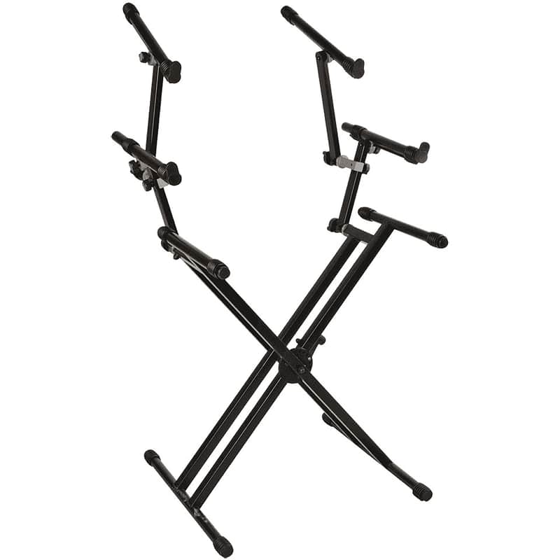 Quik-Lok QL723 Double-Braced X-Style 3-Tier Keyboard Stand image 1