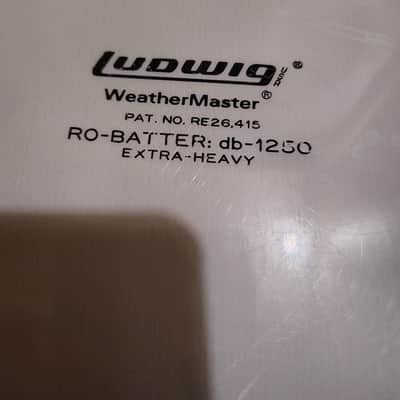 Vintage Ludwig WeatherMaster RO-Batter: db-1250 15" Drum Head - White image 2