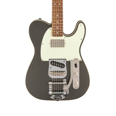 Fender Squier FSR Classic Vibe '60s Custom Telecaster SH w/Bigsby - Charcoal Frost Metallic w/Matching Headstock image 2