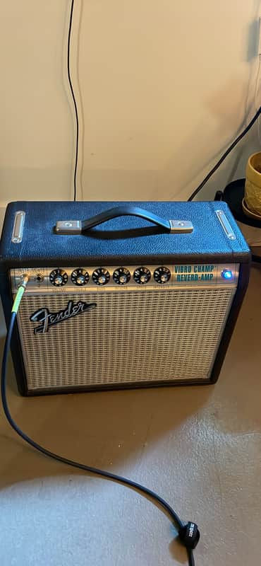 Fender '68 Custom Pro Vibro Champ Reverb 5-Watt 1x10" Guitar Combo 2021 - Present - Black image 1