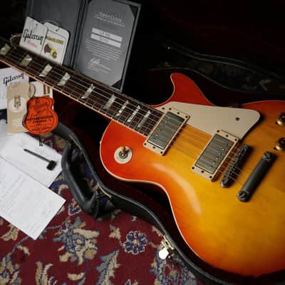 Gibson USA Custom Shop 58' R8 Reissue Les Paul Washed Cherry Sunburst image 2